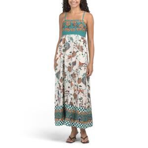 Rachel Zoe Peacock Floral Print Maxi Dress